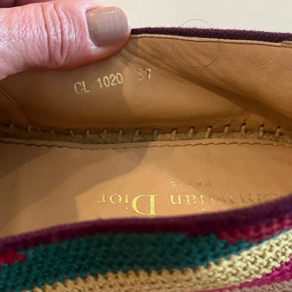 Christian Dior Espadrille Flat shoe size 37 - Picture 4 of 6